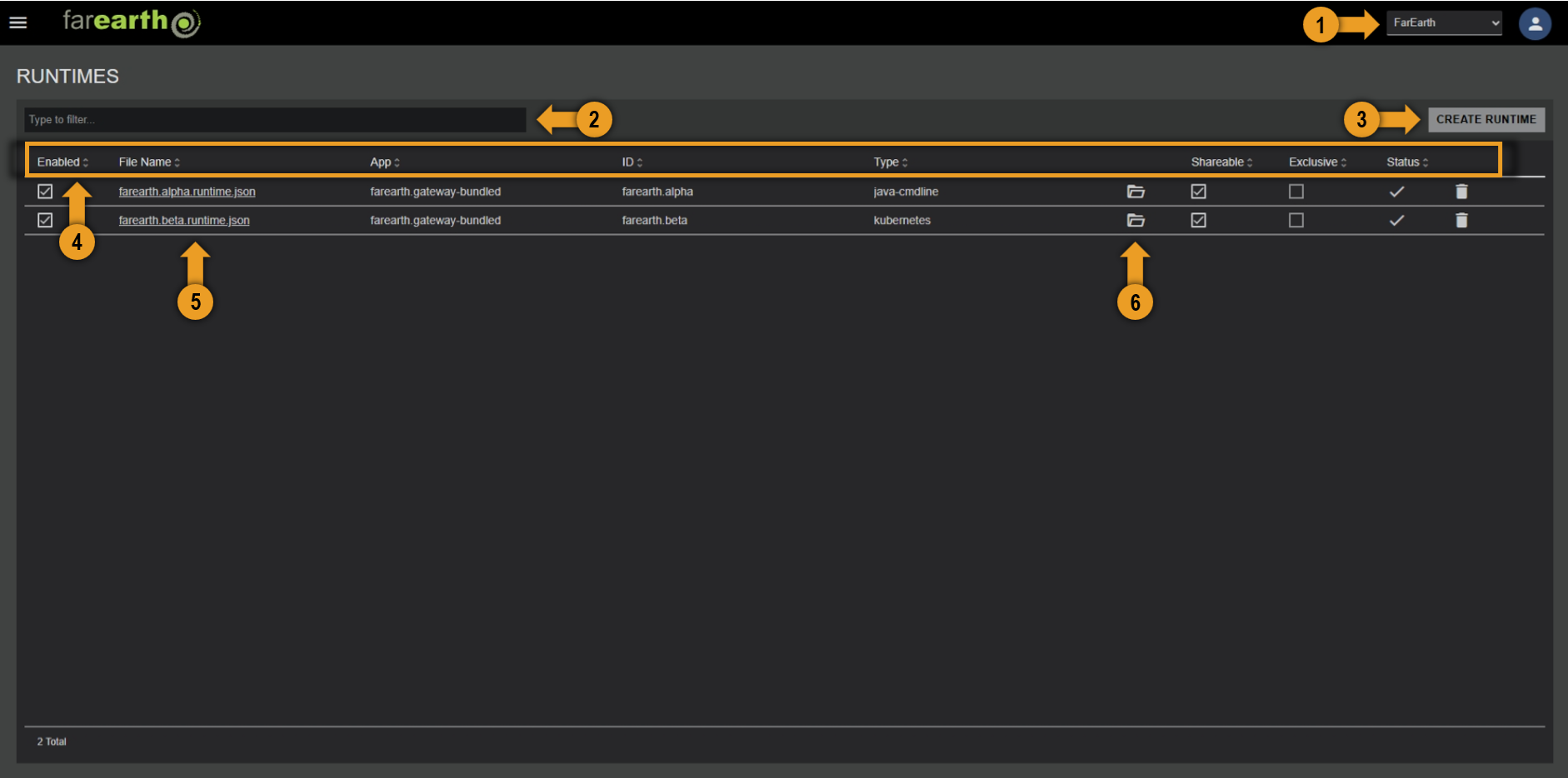 FarEarth Runtimes