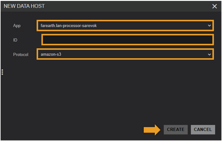 New data host window
