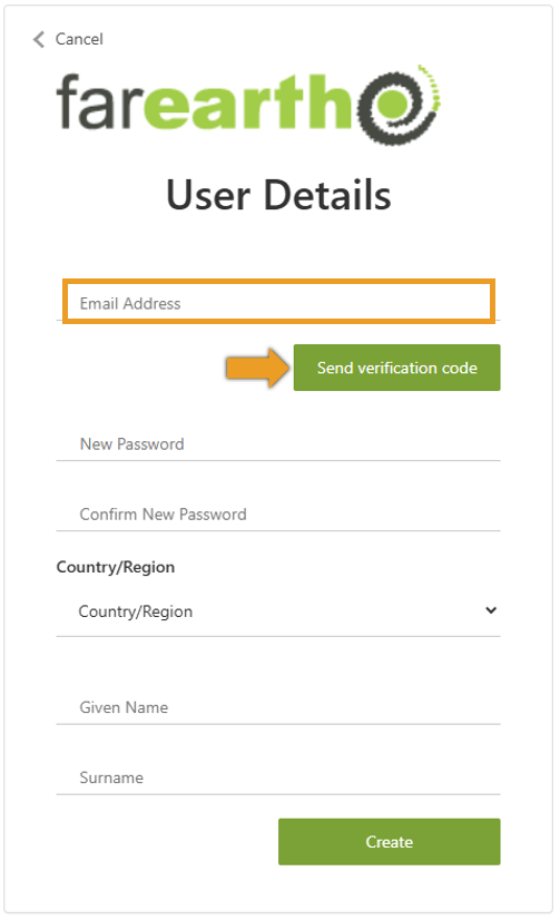 Image showing signup page