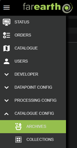 Workflows menu