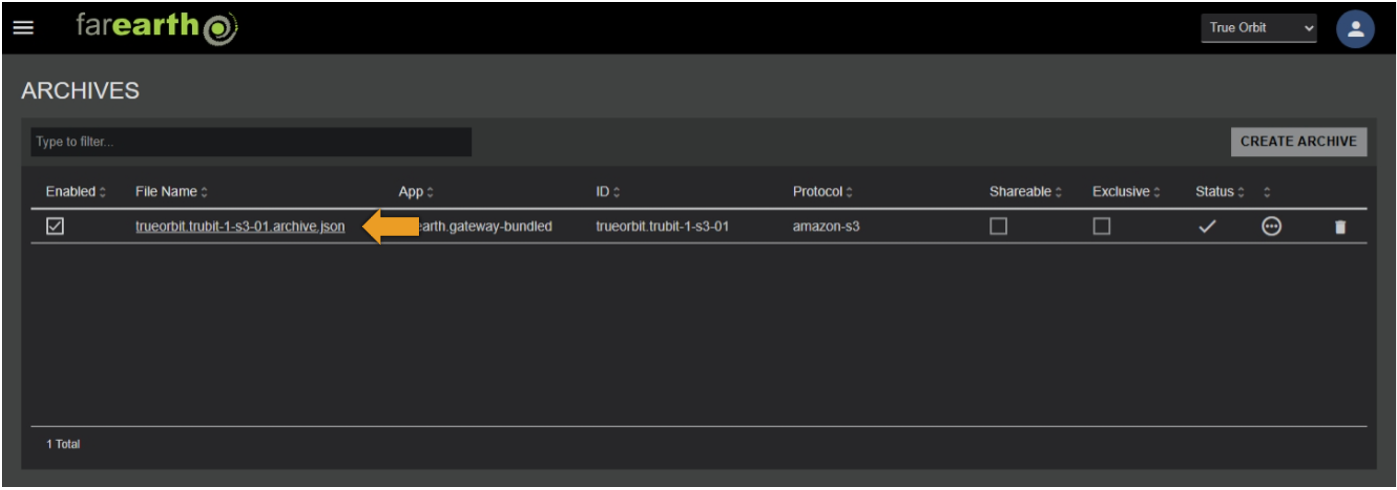 Click on filename to edit Archive