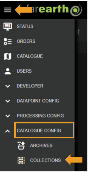 Collections menu