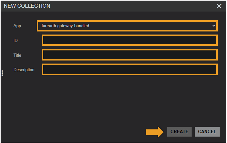 Enter required fields