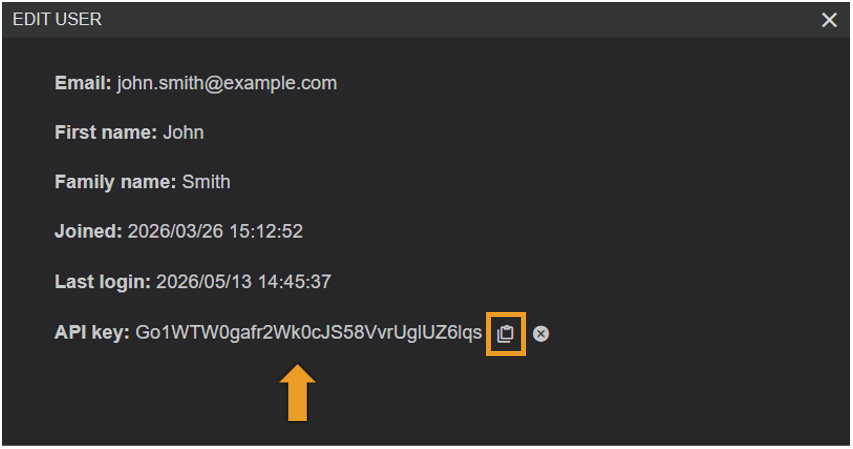 Image showing the USERS page
