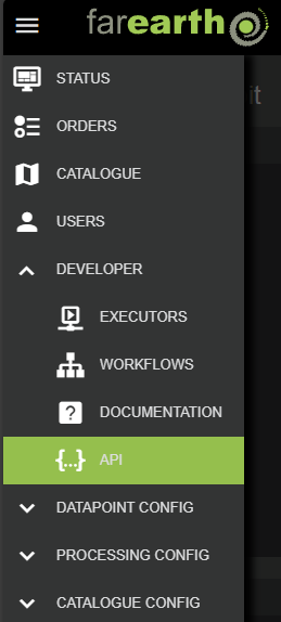 API menu