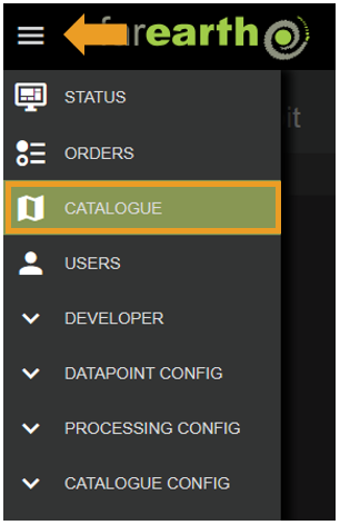 Image showing where to click on the catalogue