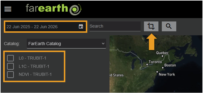 Image showing where to click on the date range picker
