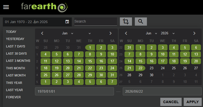 Image showing how to pick date range and apply
