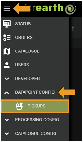 Image showing where to click on the menu