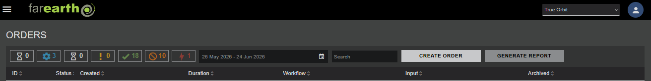 Image showing the Create Order button