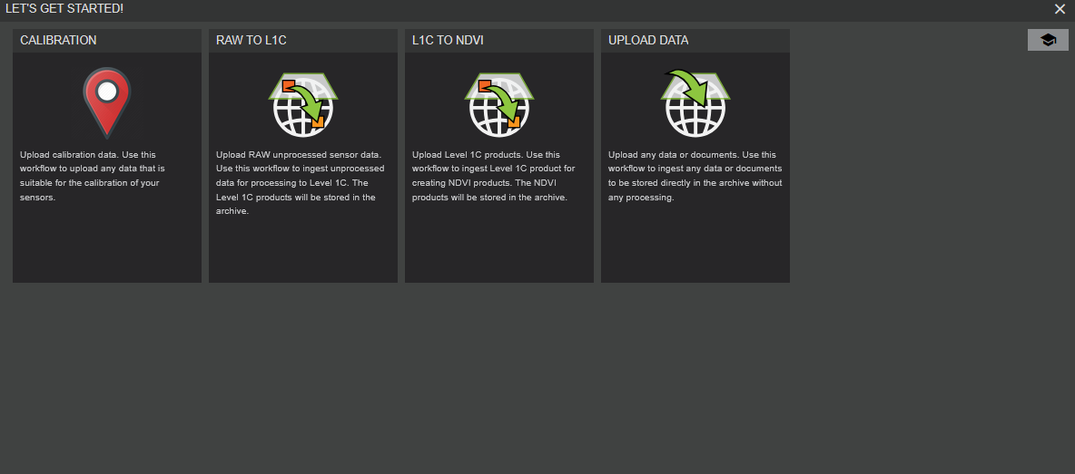 Image showing the Calibration wizard option